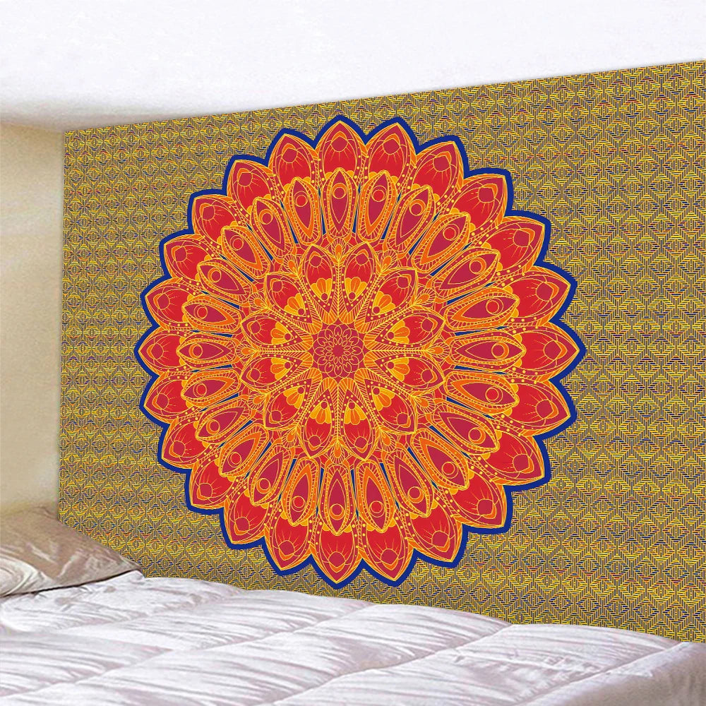 DecorBites™ Indian Mandala Psychedelic Tapestry Wall Hanging for Home Decoration
