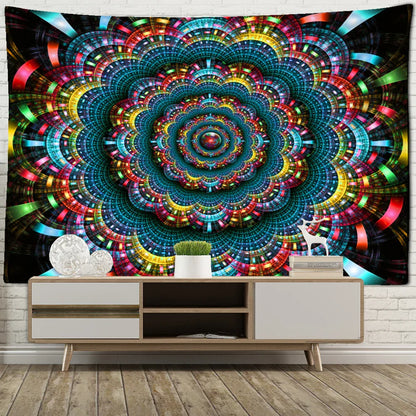 Decobites Psy Mandala Tapestry: Boho Room Decor & Camping Wall Hanging