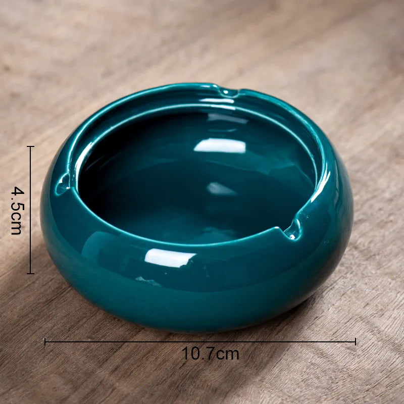 Cenicero de Porcelana Vidriada Decorbites™: Decoración Estilizada para el Escritorio y Regalo para el Novio