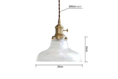 DecorBites™ Glass Copper Pendant Light: Modern Nordic Style Hanging Lamp for Kitchen, Dining, and Living Room