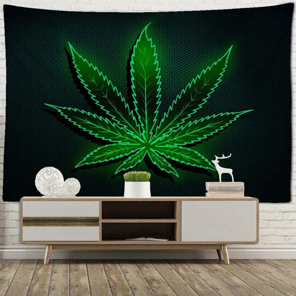 Decobites Maple Leaf Tapestry Wall Hanging: Boho Witchcraft Bedroom Art & Home Decor