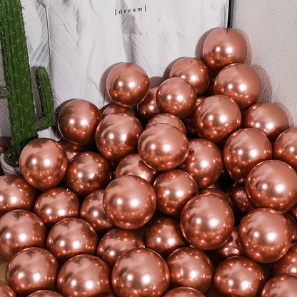 Globos dorados cromados de 5 pulgadas para decoración de bodas y fiestas de DecorBites™ - Paquete de 10