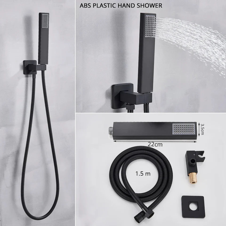 DecorBites™ Brass Shower Faucet Set with Handshower and Mixer Valve