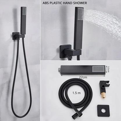 DecorBites™ Brass Shower Faucet Set with Handshower and Mixer Valve