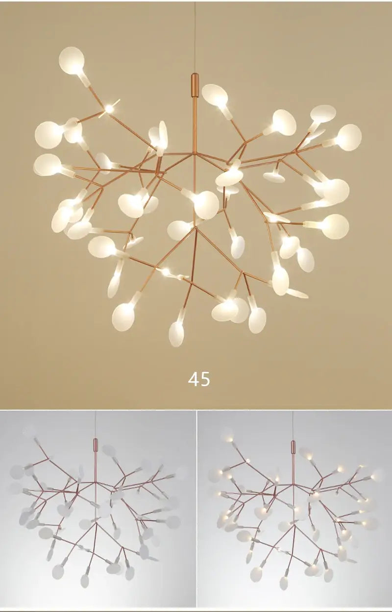 DecorBites™ Branch Design Nordic Chandelier - Rose Gold/Black
