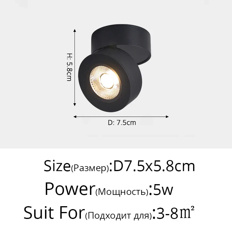 Decorbites™ Focos LED de Ángulo Ajustable para Techos, Luces para Pared de Fondo y Pasillo