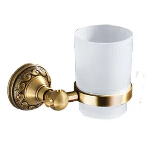 DecorBites™ Brass Bathroom Accessories Set: Robe Hook, Paper Holder, Towel Bar, Soap Basket