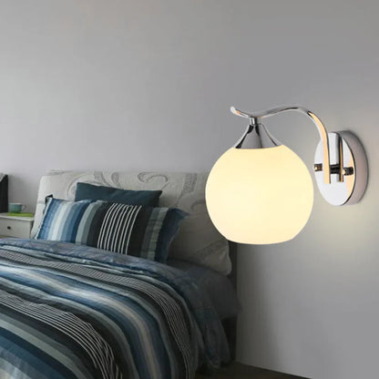 Lámpara de pared DecorBites™ con globo de cristal para dormitorio, escalera, pasillo, oficina - Luminaria moderna para interiores E27