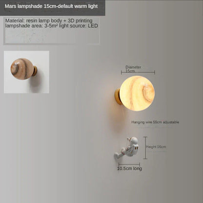 DecorBites™ Astronaut Moon Wall Lamp: Creative 3D Printing Light for Kids' Bedroom.