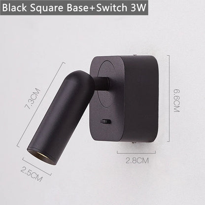 DecorBites™ LED Reading Wall Lamp with Switch | 350º Rotation | 3W Bedside Sconce for Home Decor