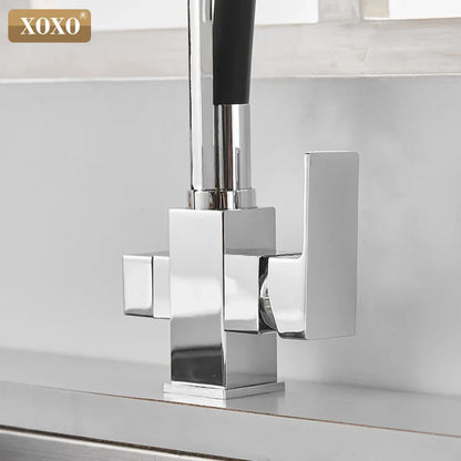 DecorBites™ Black 360° Rotation Filter Kitchen Faucet Single Hole Mixer Tap Pure Water