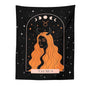 Decobites Celestial Constellation Tapestry Moon Phase Wall Hanging for Unique Home Décor