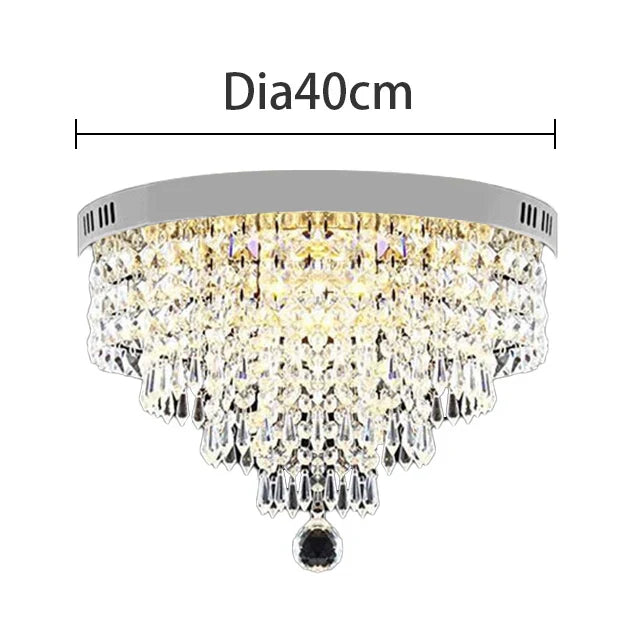 DecorBites™ Crystal Chandelier Ceiling Lamp - Entrance Kitchen Chandeliers Fixtures Home Decor