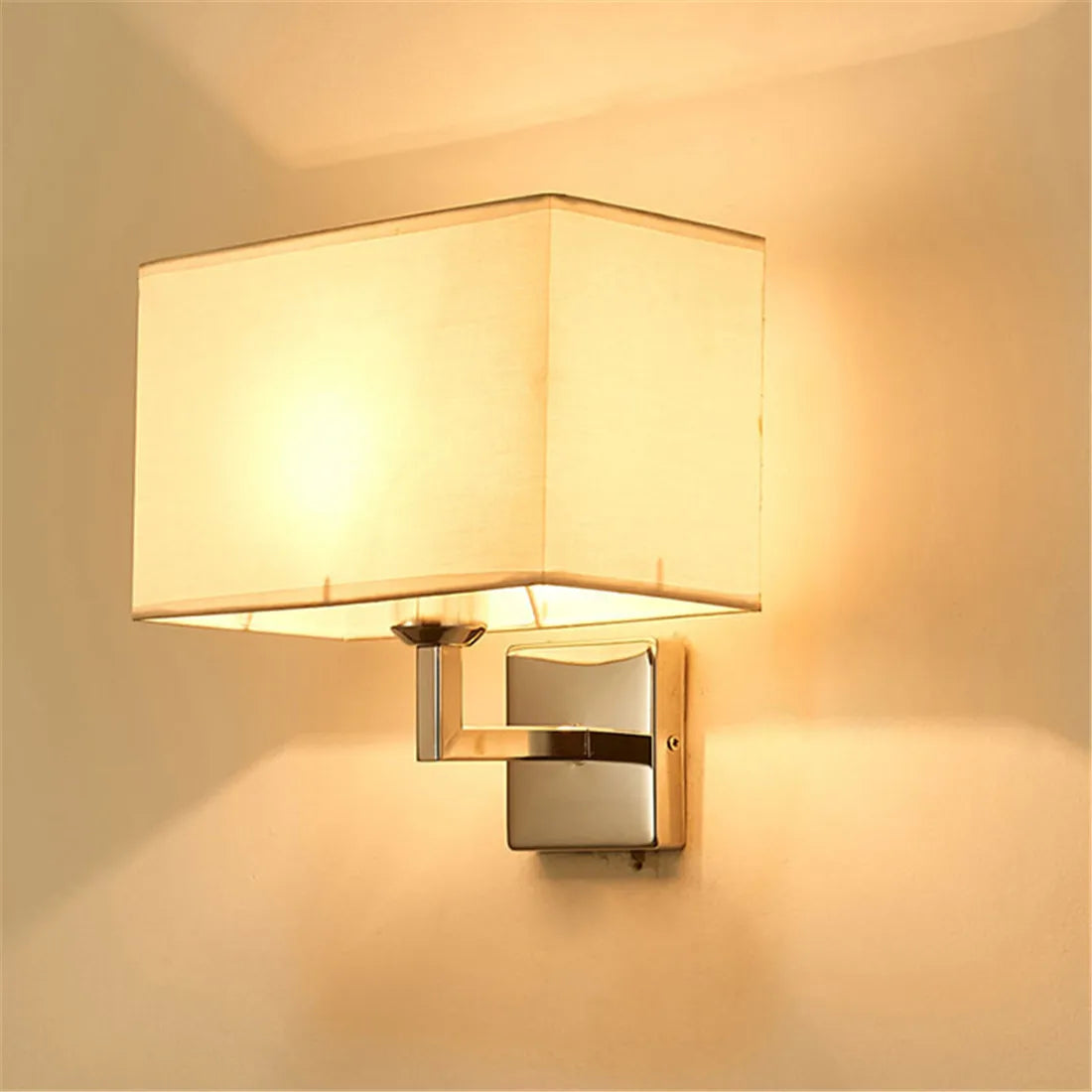 DecorBites™ LED Minimalist Wall Lamps with Rectangle Texture Shade for Living Room & Bedroom