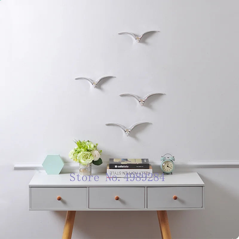DecorBites™ Bird Ceramic Pendant Wall Decor Gold Seagull Wild Goose Modern Home