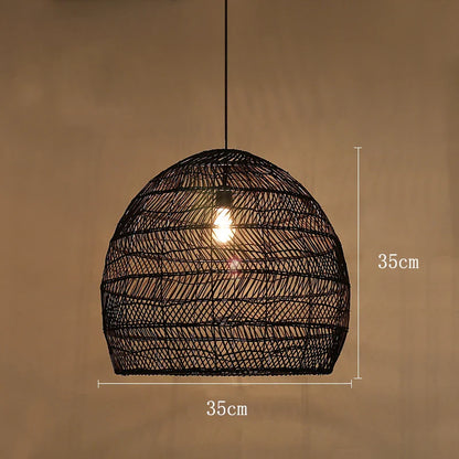 Handmade Chinese Style Rattan Pendant Light
