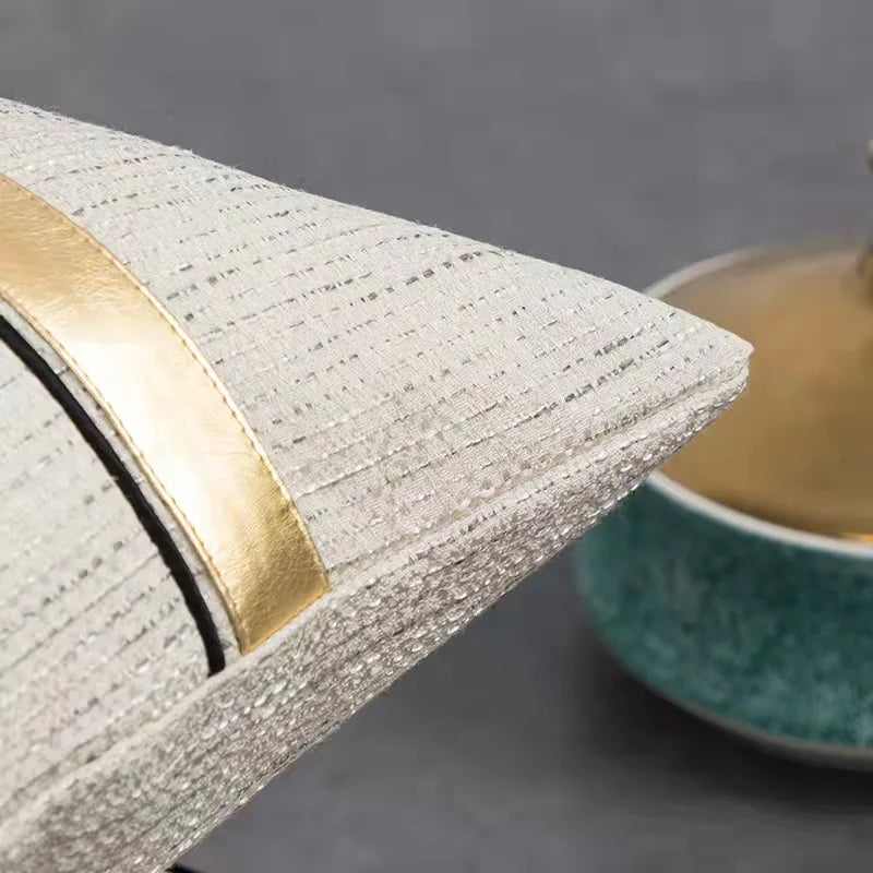 غطاء وسادة من قماش الجاكار المخطط الأسود من DecorBites™ للديكور المنزلي 45x45 سم/30x50 سم