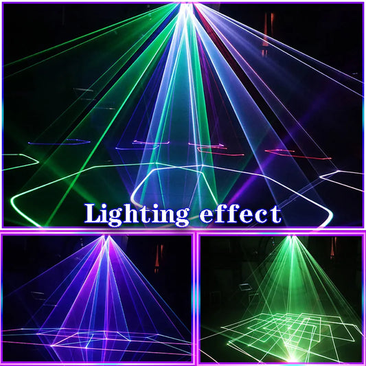 DecorBites™ Beam Laser Projector DJ Disco Stage Party Lights with DMX512 Controller