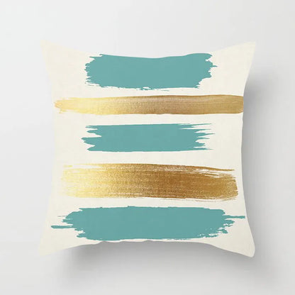 غطاء وسادة مطبوع عليه غرز هندسية من DecorBites™ - وسادة مكتب عصرية بسيطة