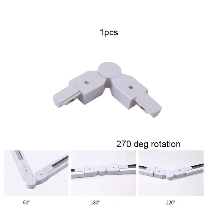 DecorBites™ 100cm Black White Track for Track Lights Aluminum Rail Part