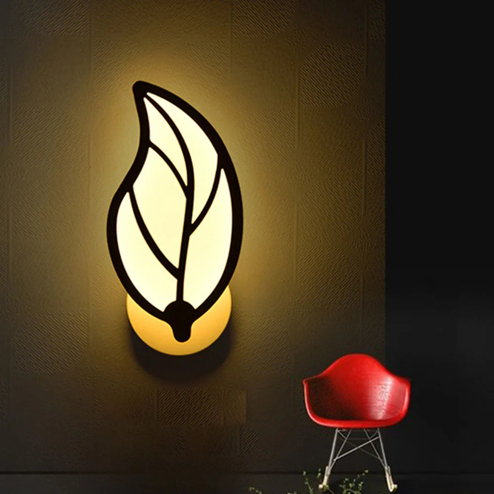 DecorBites™ Leaf Shape LED Wall Sconce for Living Room Bedroom Decor