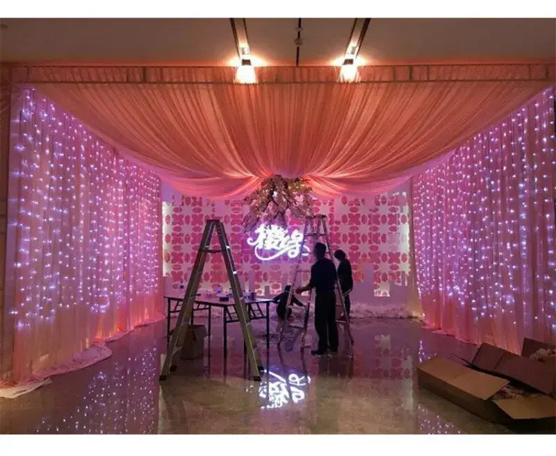 DecorBites™ Festive USB Fairy Lights Curtain Set