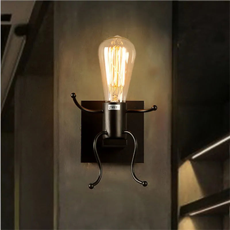 DecorBites™ Cartoon Doll Wall Sconce: Modern Iron Art Light for Kids Room