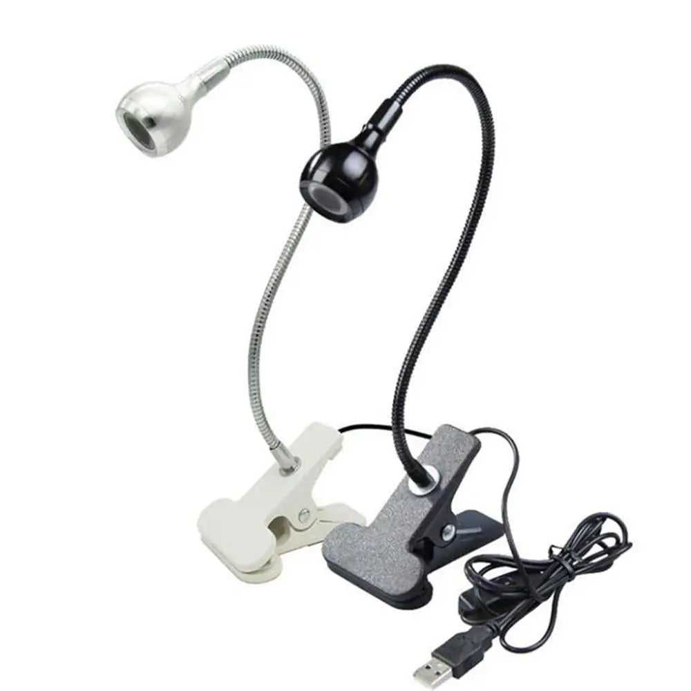 Decorbites™ Lámpara LED para Libros en Negro y Plata con Pinza, Lámpara de Escritorio Flexible para Lectura