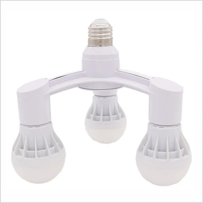 DecorBites™ 3-in-1 White E27 Lamp Holder Converter Pack - Set of 2