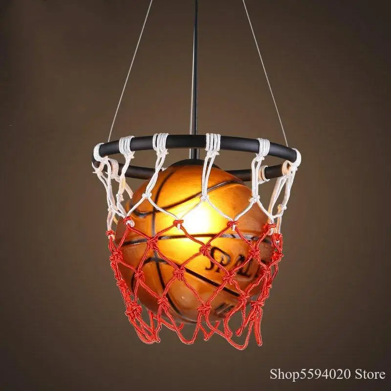 DecorBites™ Basketball Pendant Lights Hanging Lamp Home Deco Bar Cafe Shop Living Room Bedroom Kitchen