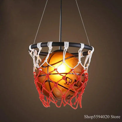 DecorBites™ Basketball Pendant Lights Hanging Lamp Home Deco Bar Cafe Shop Living Room Bedroom Kitchen