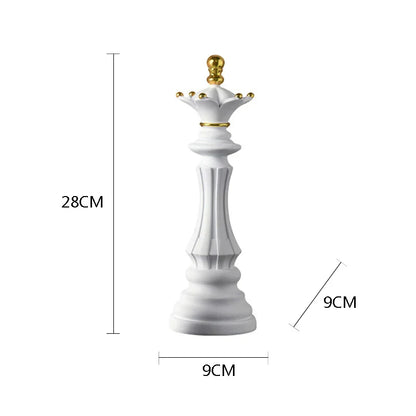 DecorBites™ Chess Pieces Figurines: The Queen's Gambit Decor for Home & Office