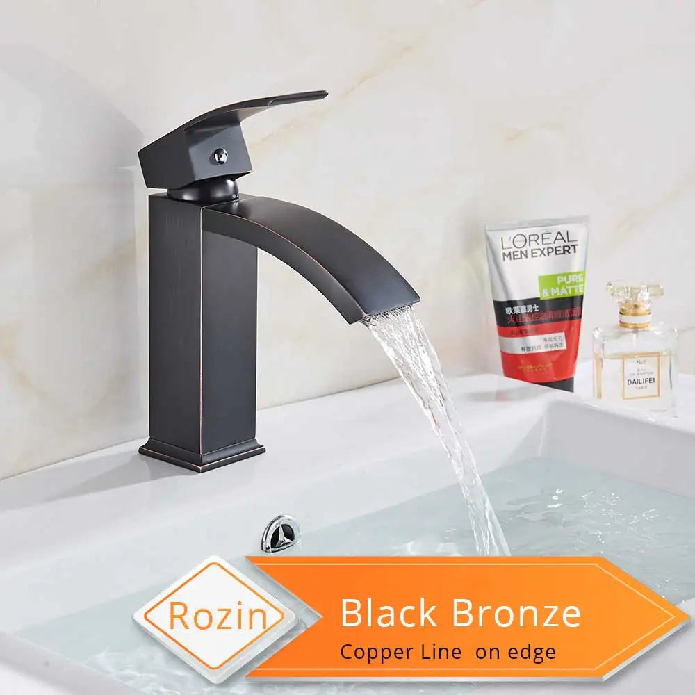 DecorBites™ Black Basin Mixer Faucet with Hot Cold Control