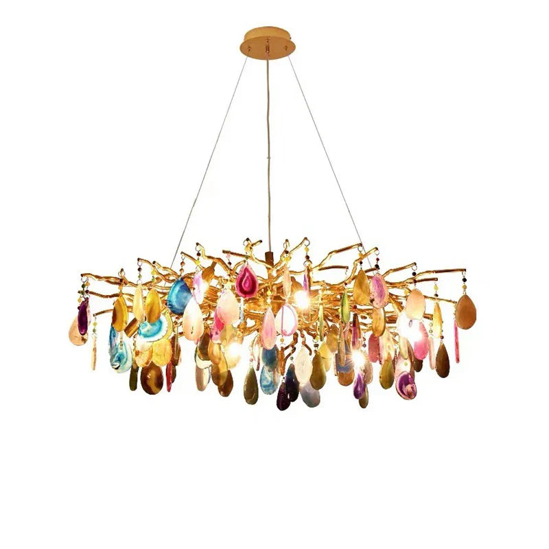 DecorBites™ Agate Designer LED Chandelier for Dining & Foyer Room