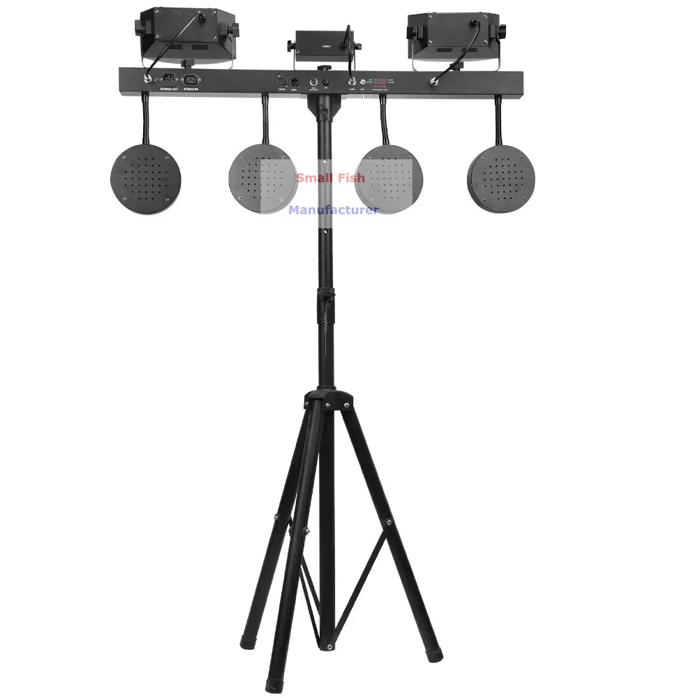 DecorBites™ 4-in-1 LED Light Stand: Par, Derby, Strobe, Wash, Laser Effects - Ideal for Bars & Discos