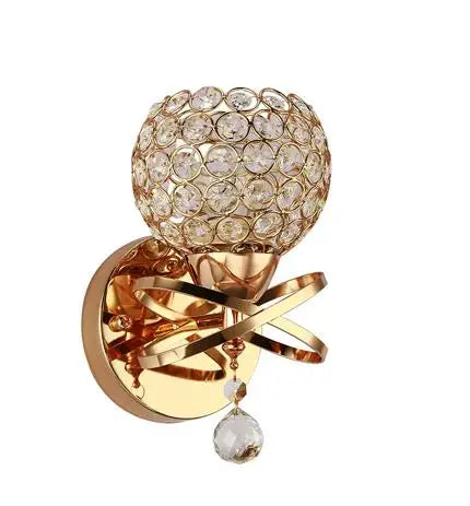 DecorBites™ Golden Crystal Wall Lamps - Luxury Lighting Fixtures for Home Decor