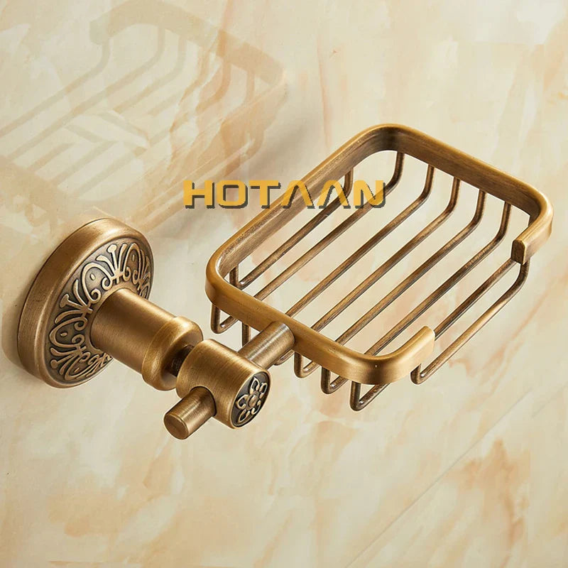 حامل صابون حمام من DecorBites™ مصنوع من النحاس العتيق ومثبت على الحائط