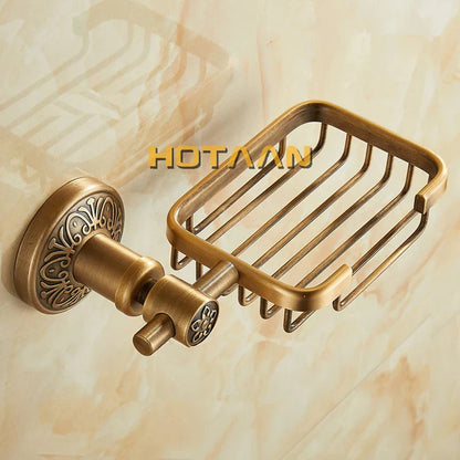 حامل صابون حمام من DecorBites™ مصنوع من النحاس العتيق ومثبت على الحائط