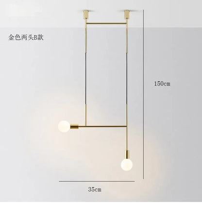 DecorBites™ Black Rose Gold Long Tube Chandelier | Nordic Design for Cafe, Bar & Restaurant