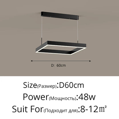 DecorBites™ LED Chandelier: Modern Aluminum Luster Lamps for Bedroom, Hall, Dining, Living Room