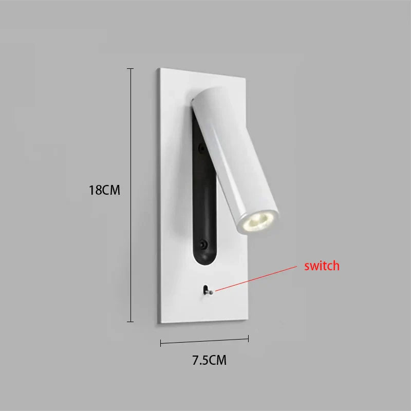 DecorBites™ LED Wall Lamp: Rotatable Aluminum Sconces for Home and Hotel Bedroom-Living Room Decor