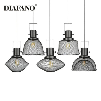 DecorBites™ Cage Pendant Light: Nordic LED Minimalist Industrial Dining Lamp