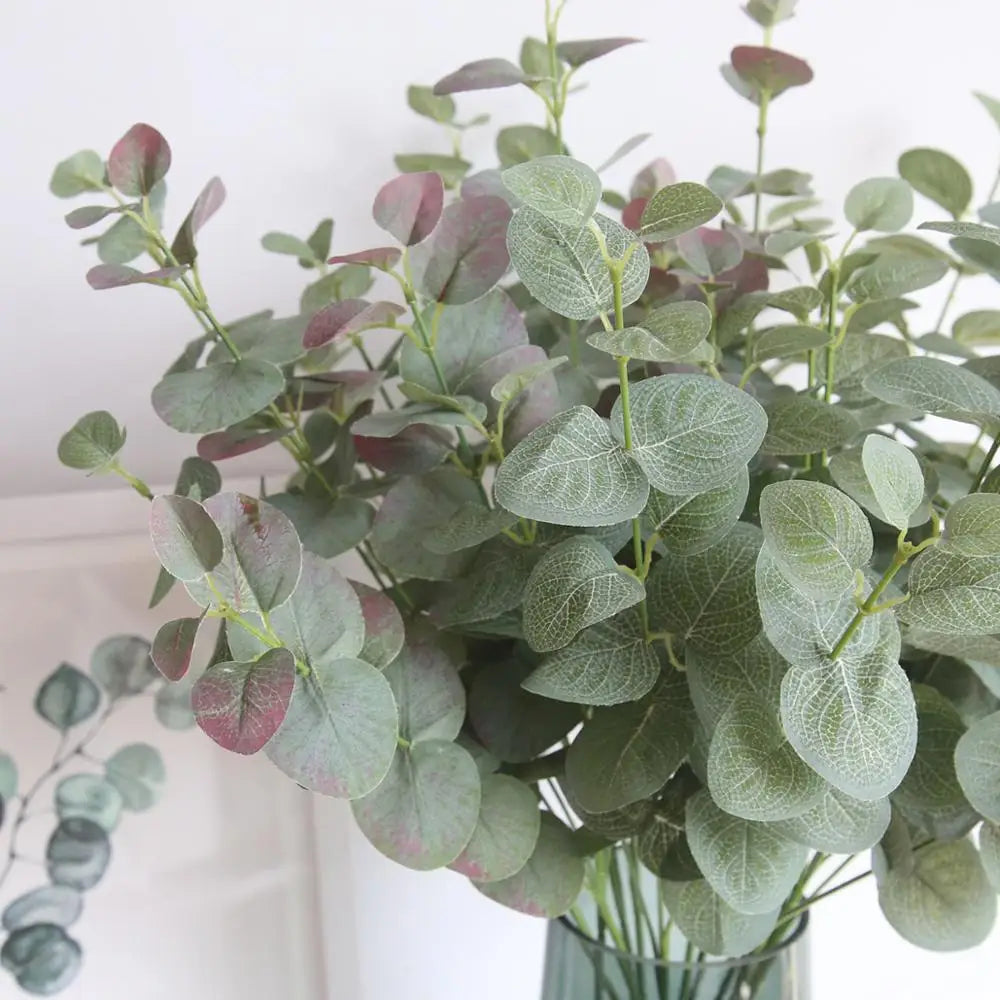 DecorBites™ Large Eucalyptus Artificial Leaves Wall Decor for Home Shop Garden Party