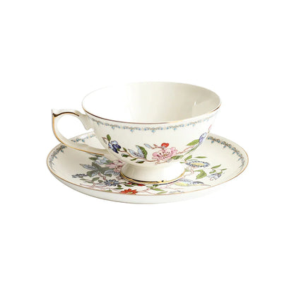 DecorBites™ Coffee & Tea Set: Cup, Saucer, Pot, Milk, Sugar, Plate, Tray, Teaware