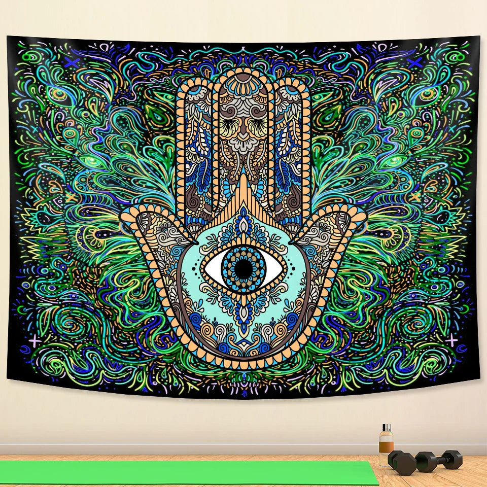 Decobites Mandala Witchcraft Tapestry Wall Hanging Yoga Mat Bohemian Sofa Blanket