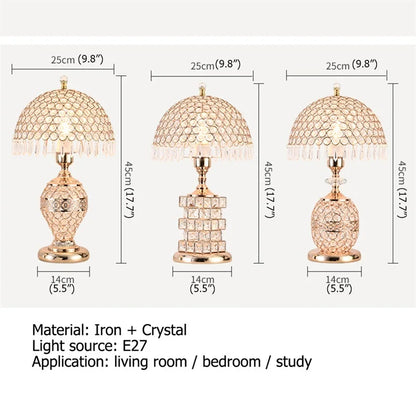 DecorBites™ Crystal Table Lamp Dimmer Remote Control Modern Creative Light Luxury Bedside