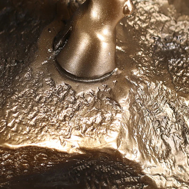 DecorBites™ Bull Sculpture: Feng Shui Cattle Figurine for Office & Home Decor