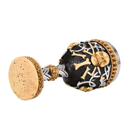 DecorBites™ Gothic Skull Resin Wine Glass 200ml bar drinkware cocktail whiskey cup