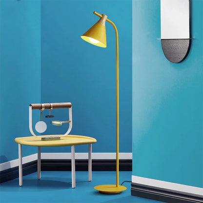DecorBites™ Iron Macaron Floor Lamp: Modern LED Wooden Tall Lamp for Living Room