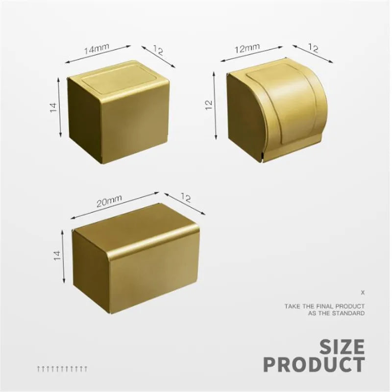DecorBites™ Brushed Gold Aluminum Toilet Paper Holder